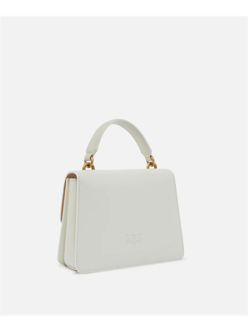 LOVE ONE TOP HANDLE MINI PINKO | 100071.A0F1Z14Q BIANCO SETA-ANT. GOLD